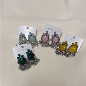 Colorful Statement Earrings Set in a bundle #626